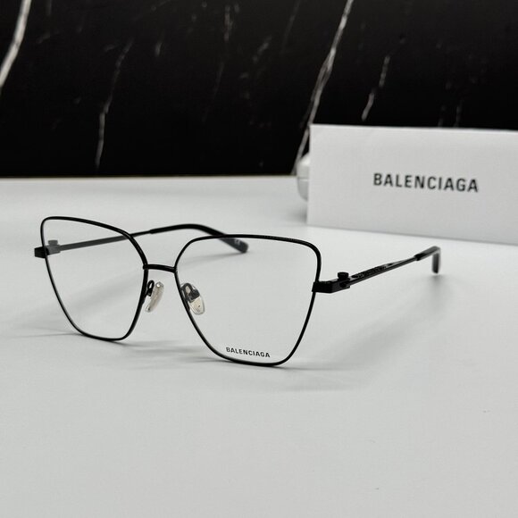 NEW BALENCIAGA BB0170O 003 CAT EYE BLACK WOMEN EYEGLASSES BALENCIAGA - Picture 1 of 8